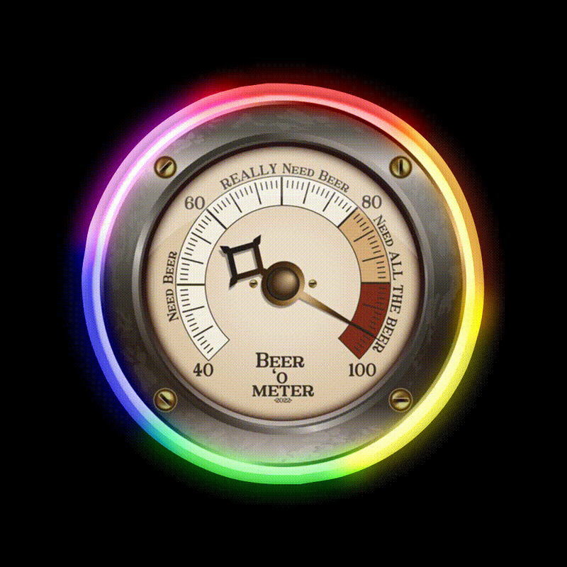 Beer O Meter Beer Bar Decor Led Neon Sign Rgb Color - LED neon sign close-up detail