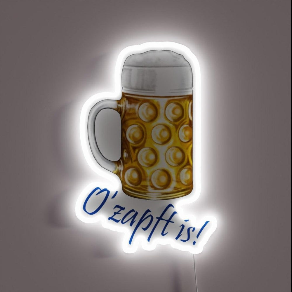 Beer O Zapft Is Rgb Led Neon Sign - Custom LED neon sign front view