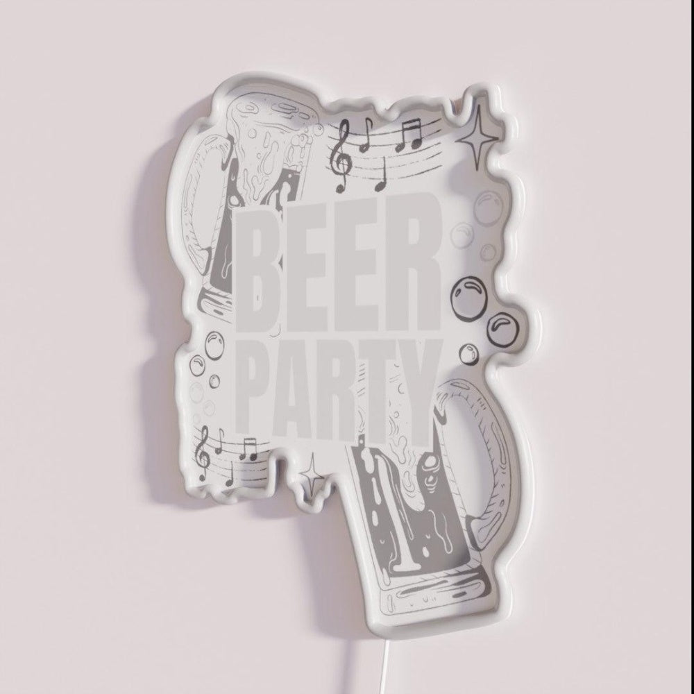 Beer Party Rgb Led Neon Sign Bar Wall Decor - Neon sign mounted on wall in room
