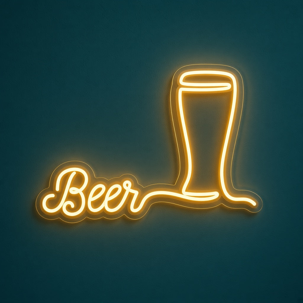 Beer Pint Glass LED Neon Sign
