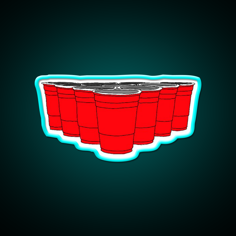 Beer Pong Beer Bar Decor Led Neon Sign Wall Art Rgb Color - Size and dimension reference
