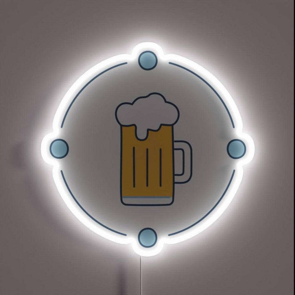 Beer Rgb Led Neon Sign Bar Art Neon Sign - Custom LED neon sign front view