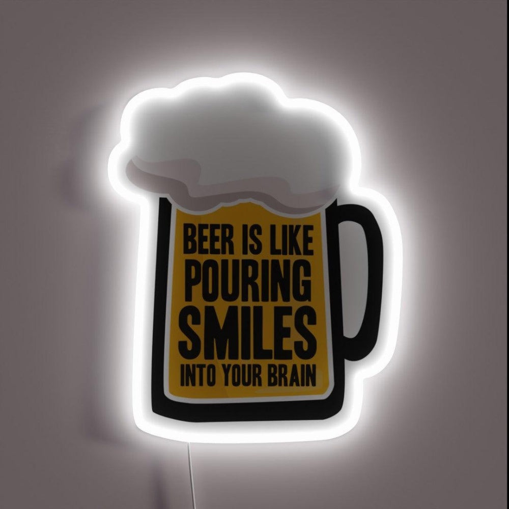 Beer Rgb Led Neon Sign Restaurant Wall Art - Custom LED neon sign front view