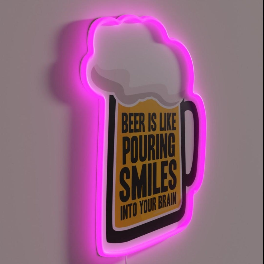 Beer Rgb Led Neon Sign Restaurant Wall Art - LED neon sign close-up detail