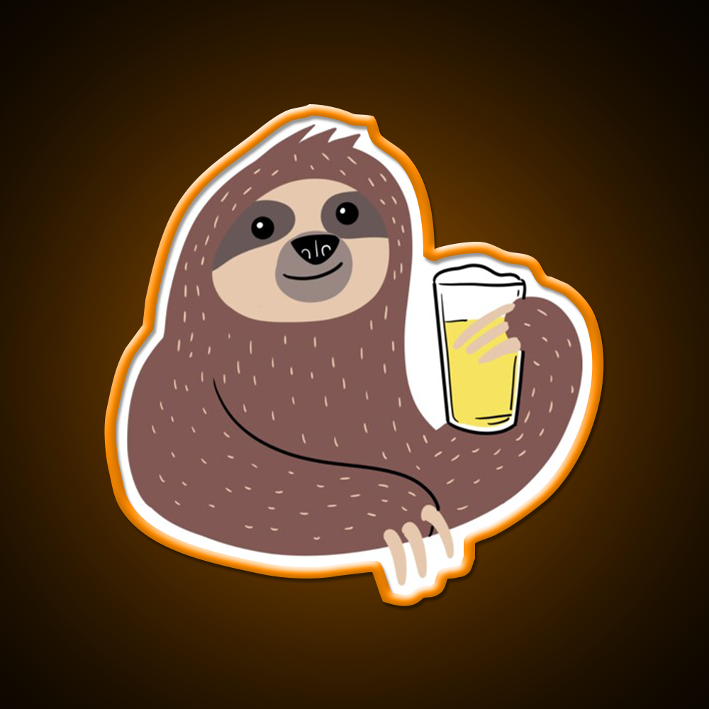 Beer Sloth Beer Bar Decor Led Neon Sign Rgb Color - LED neon sign view 6