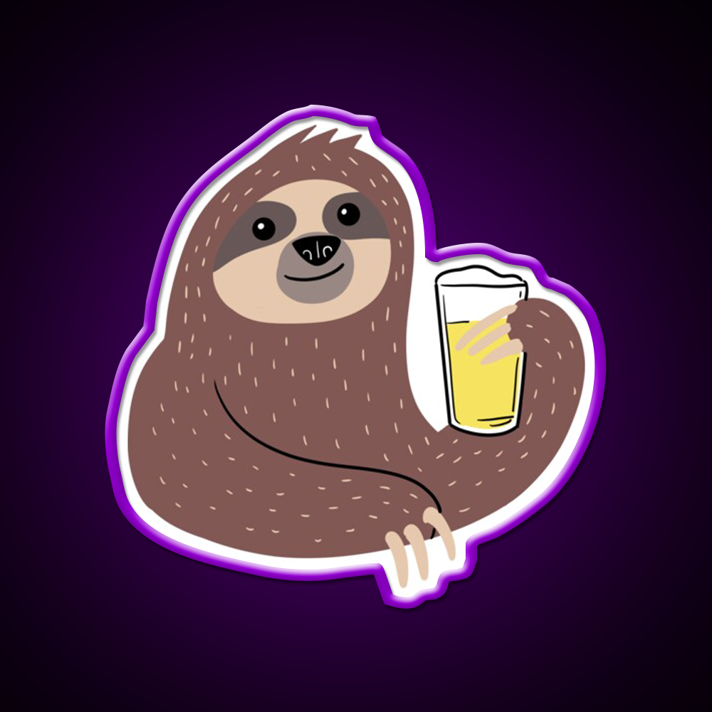 Beer Sloth Beer Bar Decor Led Neon Sign Rgb Color - LED neon sign view 9