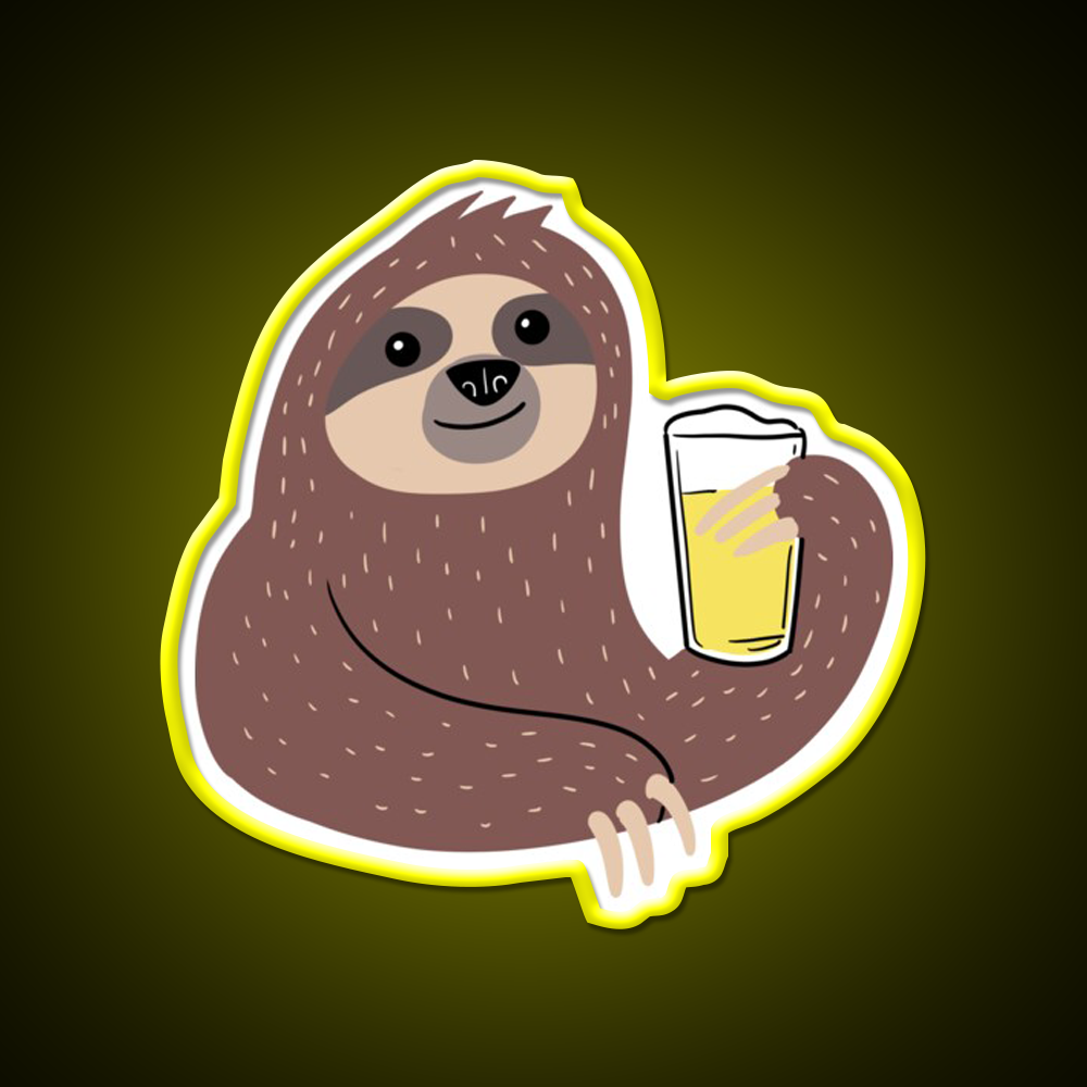 Beer Sloth Beer Bar Decor Led Neon Sign Rgb Color - LED neon sign view 7
