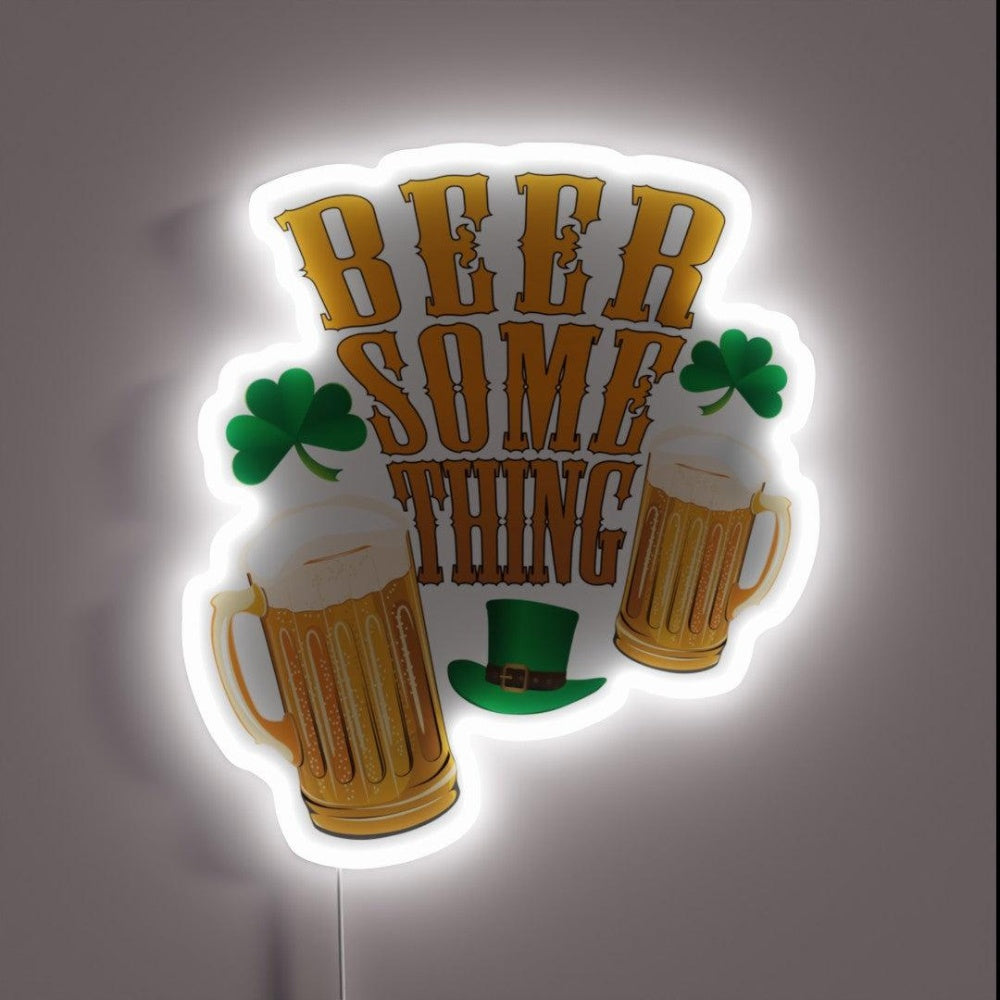 Beer Something Rgb Led Neon Sign - Custom LED neon sign front view