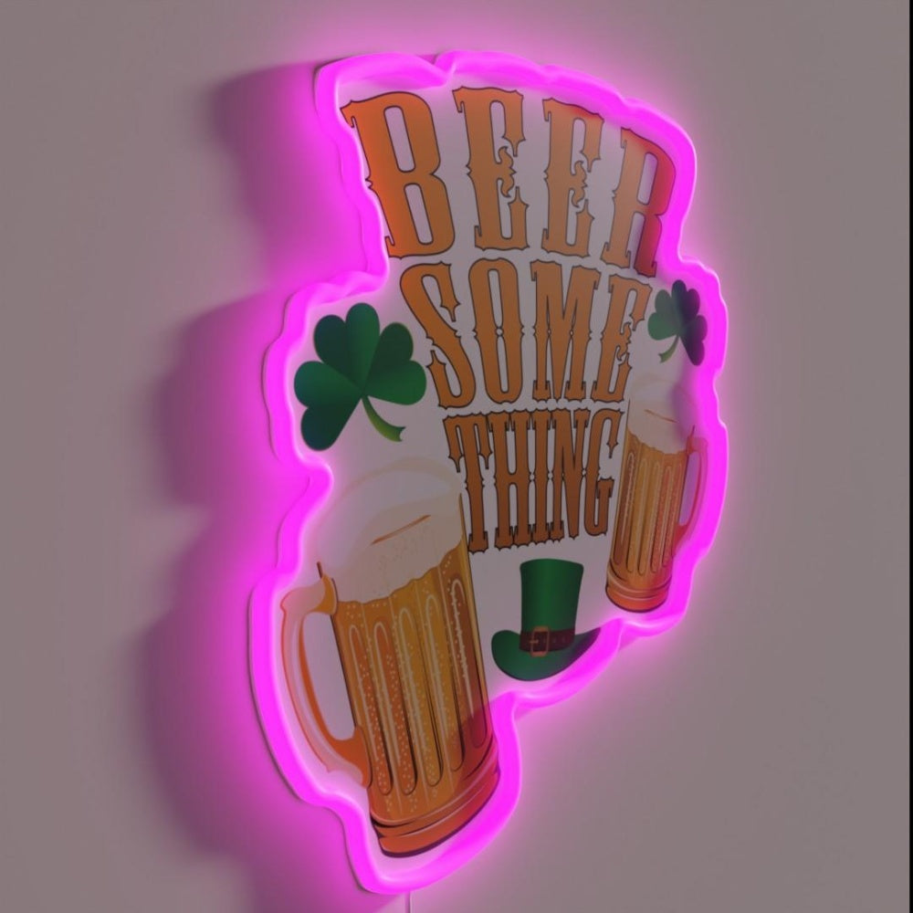 Beer Something Rgb Led Neon Sign - LED neon sign close-up detail