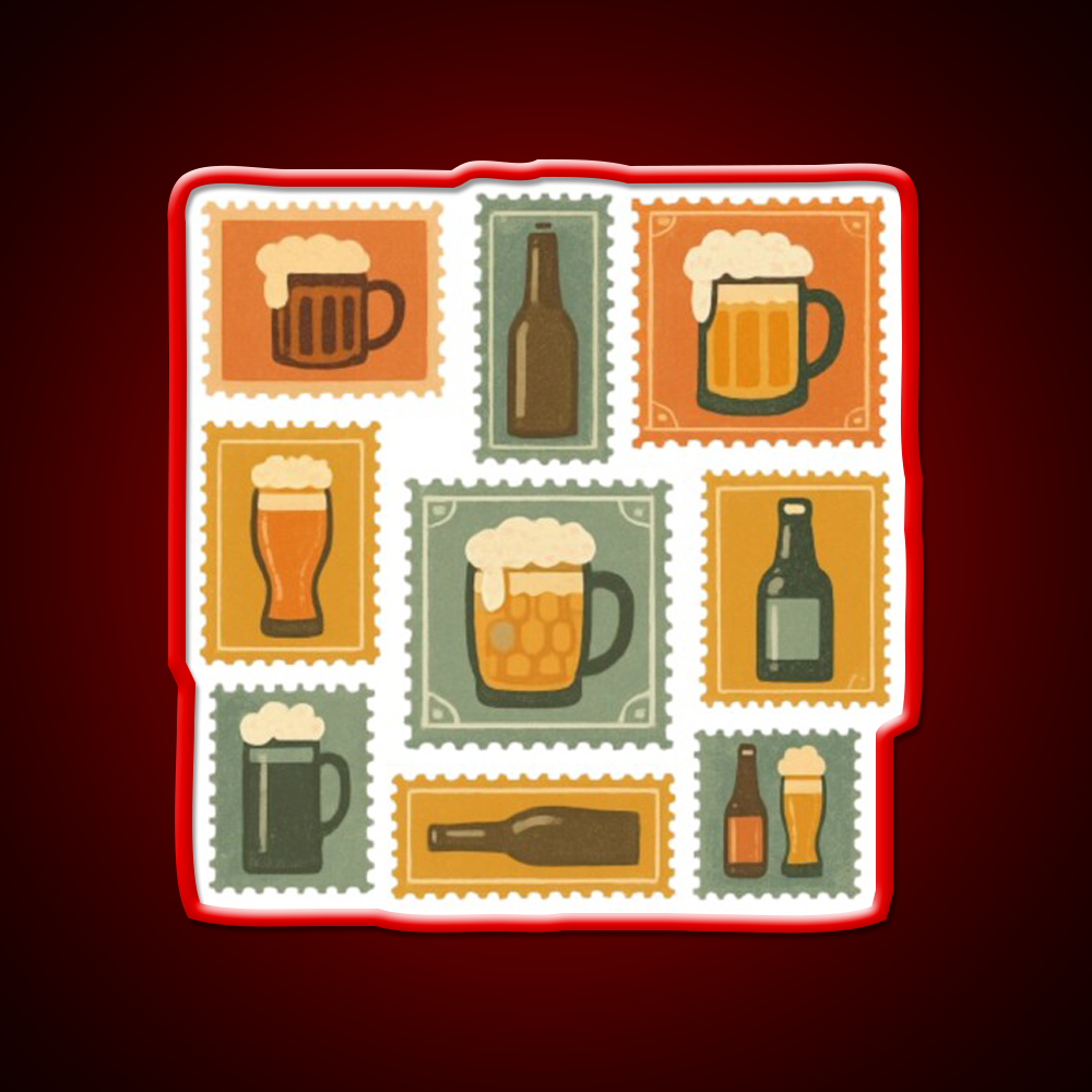 Beer Stamps Beer Bar Decor Led Neon Sign Rgb Color - LED neon sign view 10