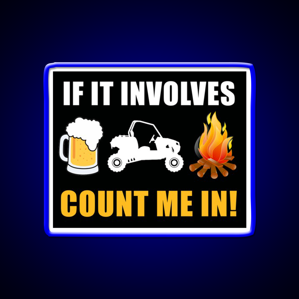 Beer Sxs Utv Campfires Beer Bar Decor Led Neon Sign Rgb Color - Size and dimension reference