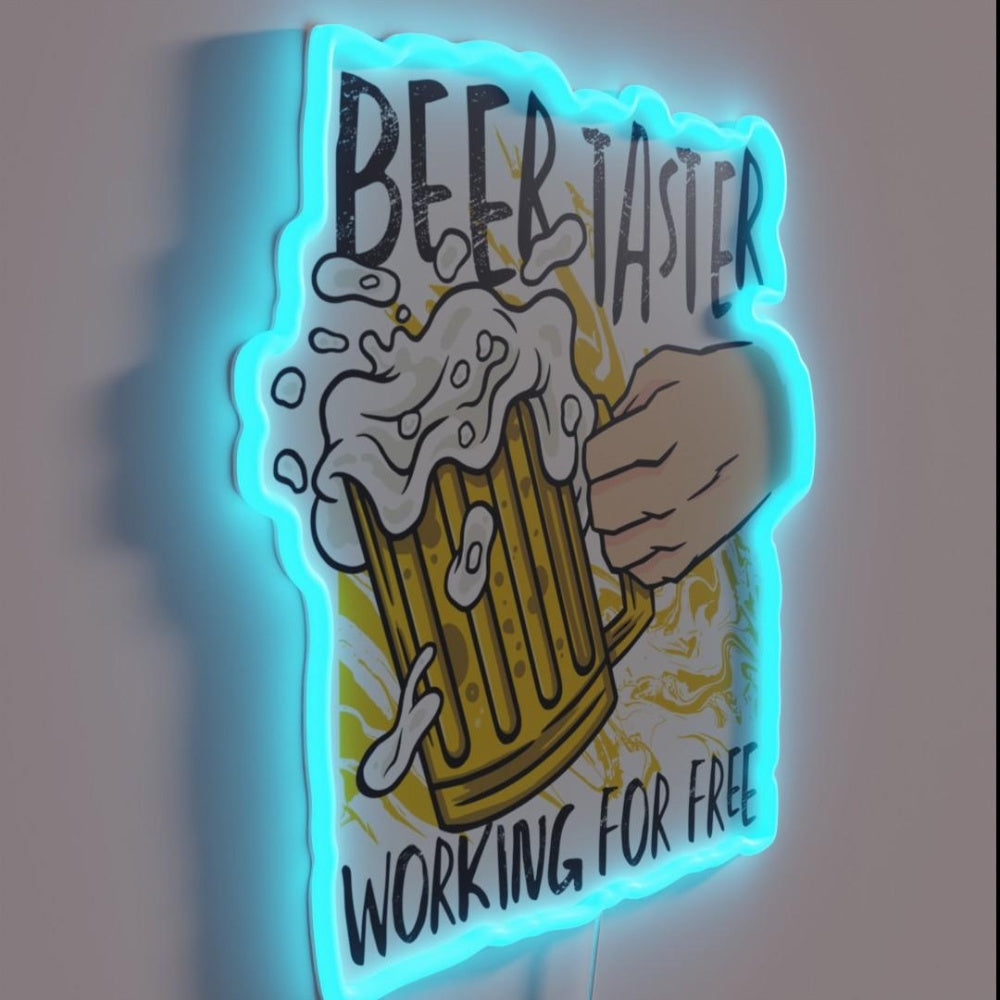 Beer Tester Drinking Beer Rgb Led Neon Sign - LED neon sign close-up detail