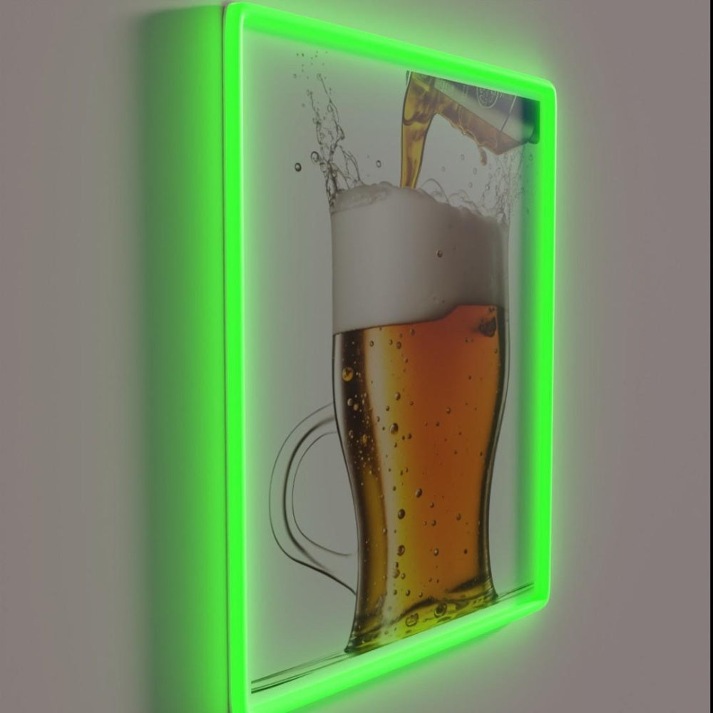 Beer The Golden Nectar Of The Gods Rgb Led Neon Sign - LED neon sign close-up detail