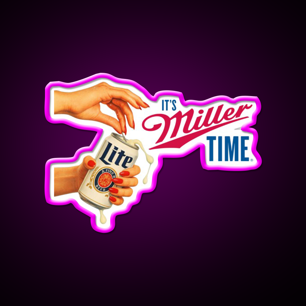 Beer Time Beer Bar Decor Led Neon Sign Rgb Color - Neon sign mounted on wall in room