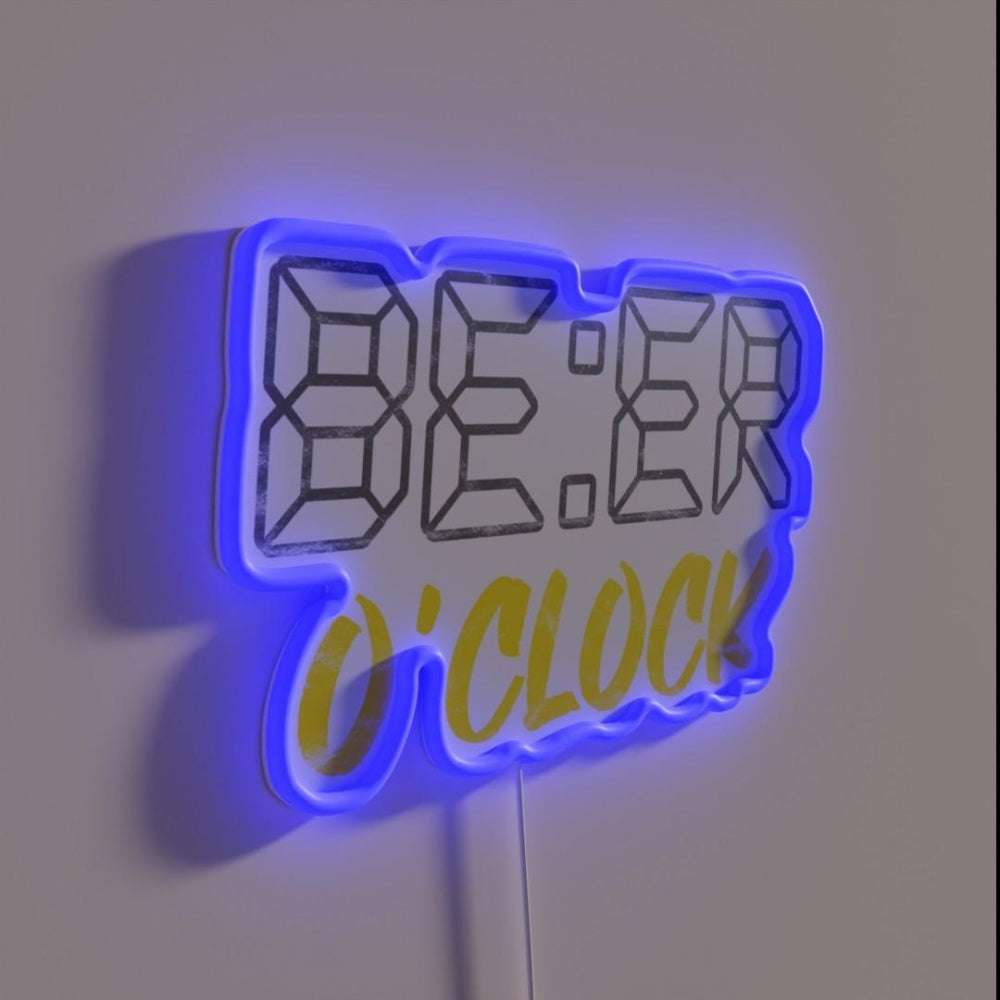 Beer Time Beer Lover Gift Ideas Rgb Led Neon Sign - LED neon sign close-up detail
