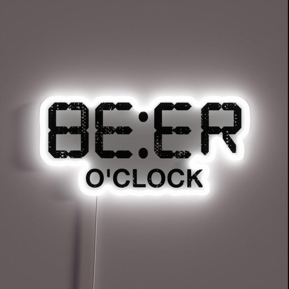 Beer Time Funny Beer Drinking Rgb Led Neon Sign - Custom LED neon sign front view