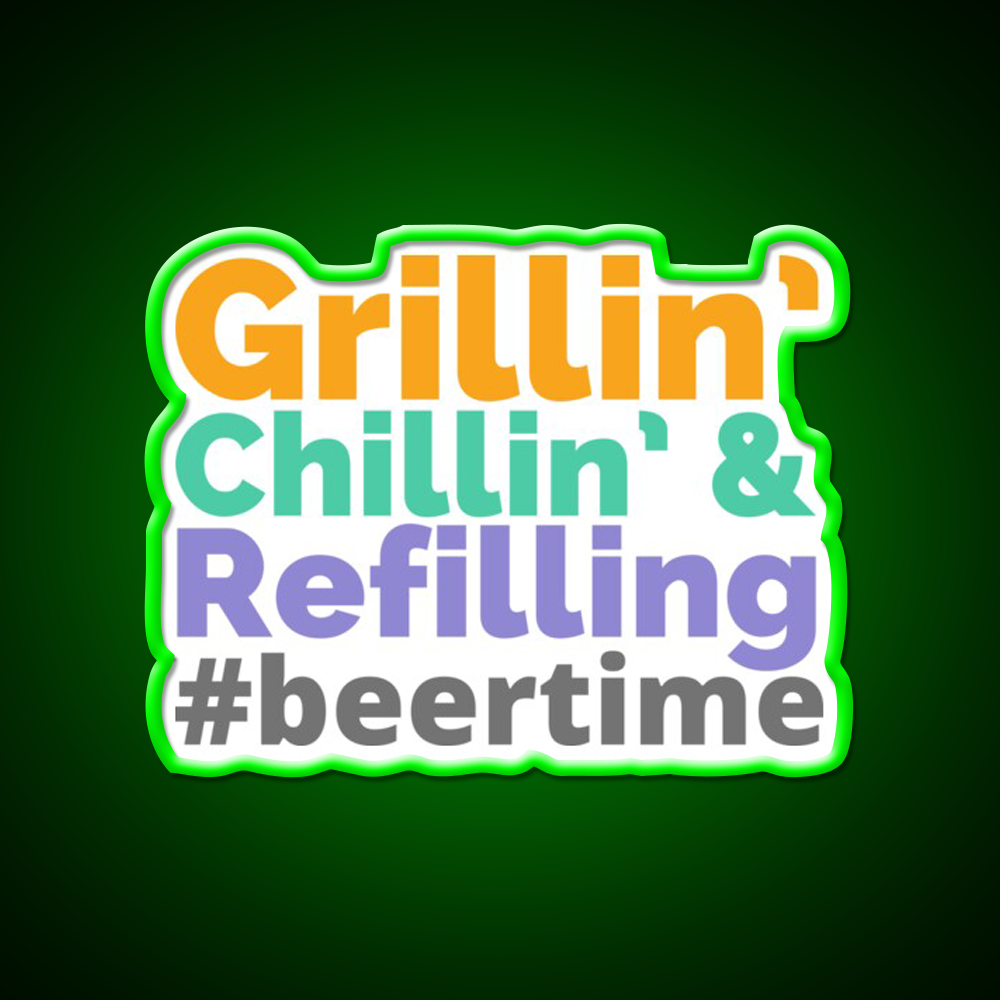 Beer Time Man Cave Bar Led Neon Sign Rgb Color