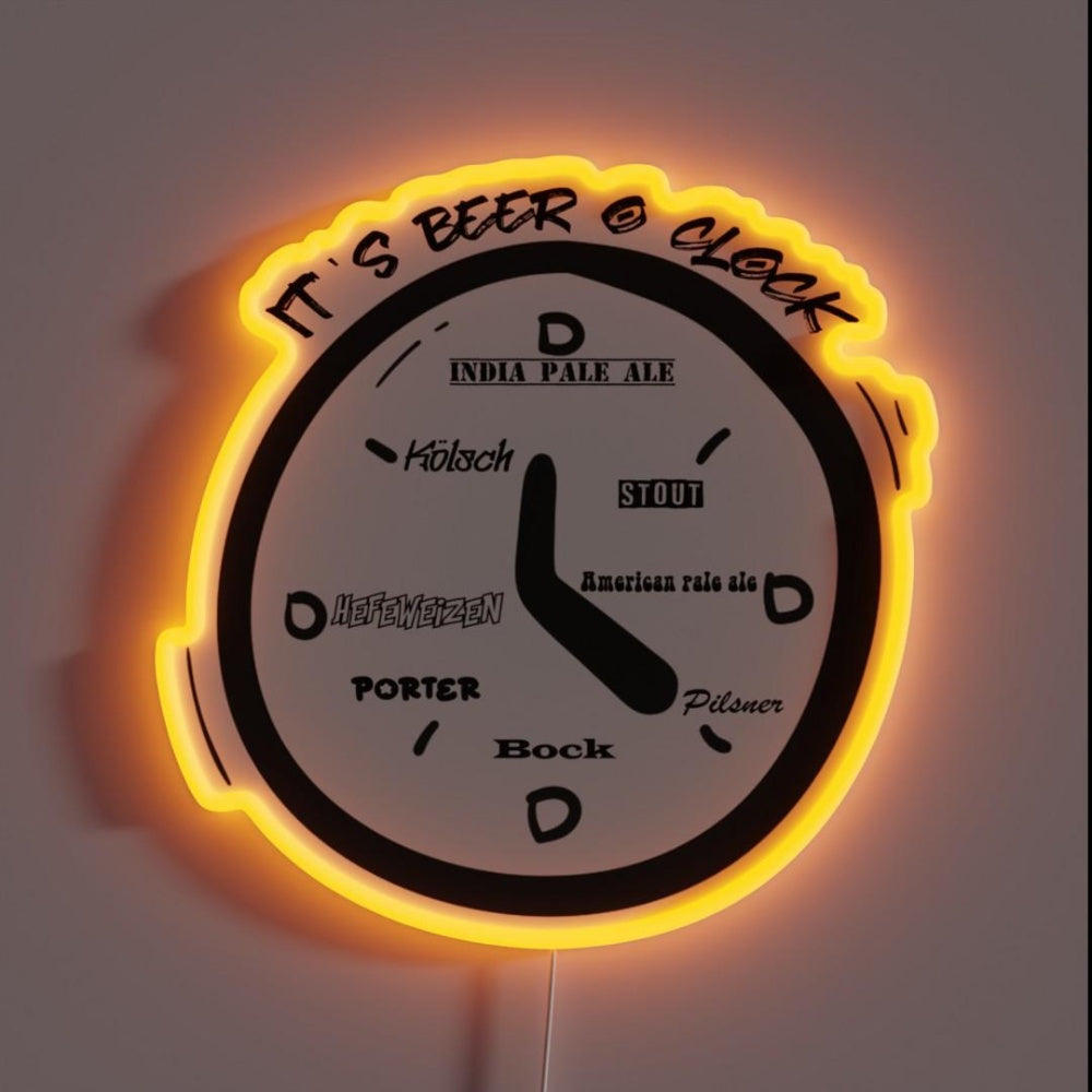 Beer Time Rgb Led Neon Sign - Custom LED neon sign front view