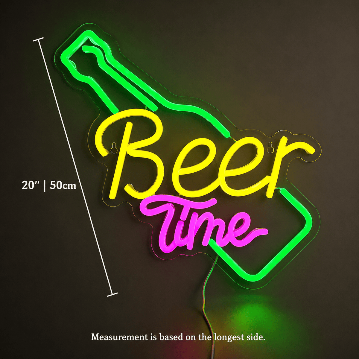 Beer Times Word Wall Light LED Neon Sign - Shineneon