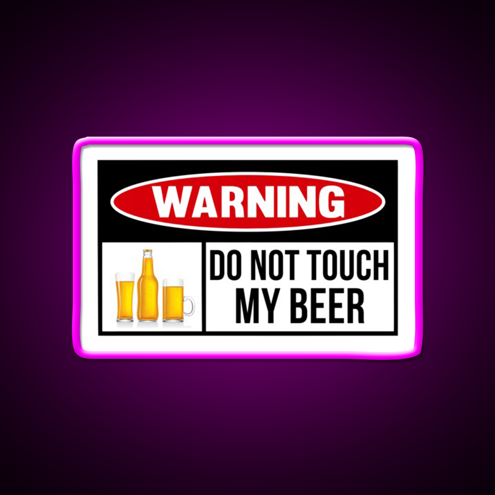 Beer Warning Beer Bar Decor Led Neon Sign Rgb Color - Neon sign mounted on wall in room