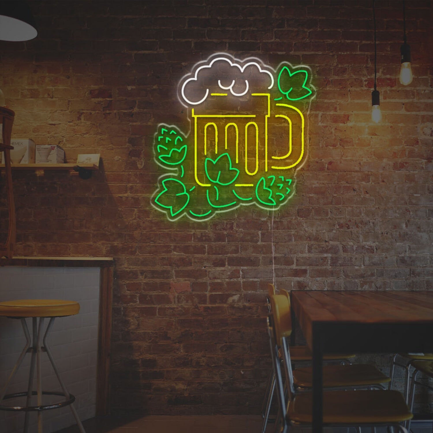 Beer With Plant Led Neon Sign | Shineneon