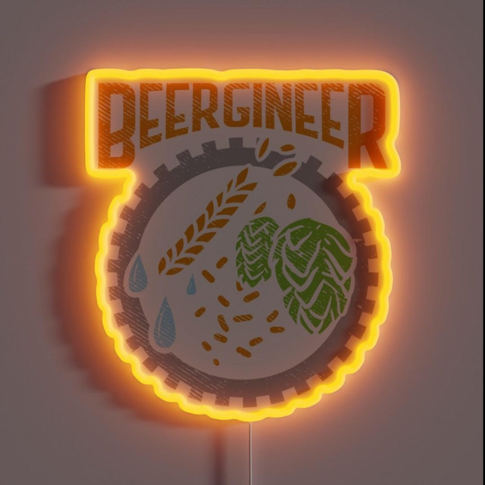 Beergineer Craft Beer Hops Homebrew Brewing Rgb Led Neon Sign - LED neon sign view 5