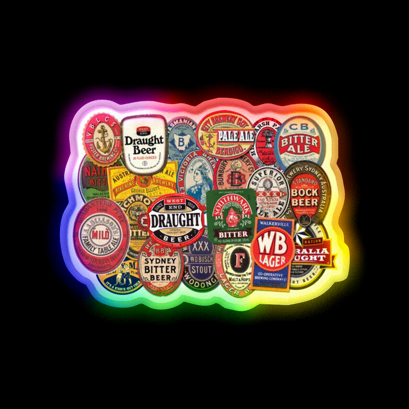 Beers Of Australia Beer Bar Decor Led Neon Sign Rgb Color - LED neon sign close-up detail