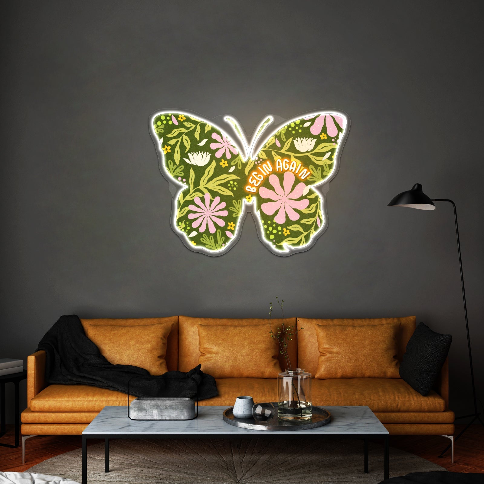 Begin Again Butterfly Large Neon Signs - Shineneon