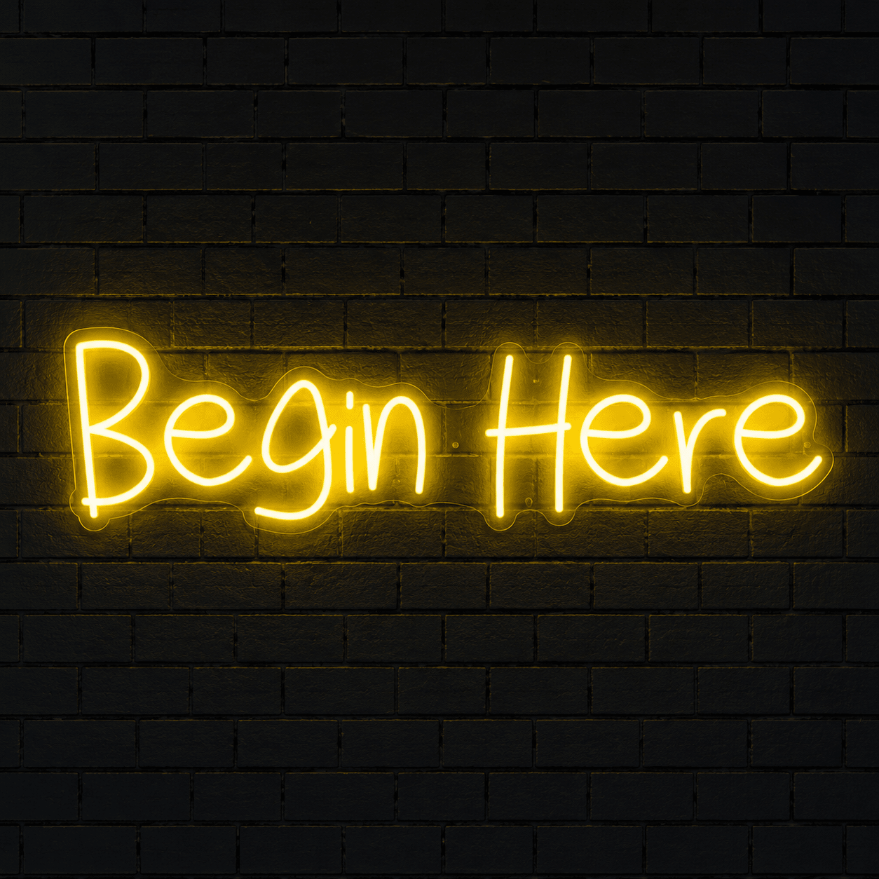 Begin Here LED Neon Sign - Shineneon