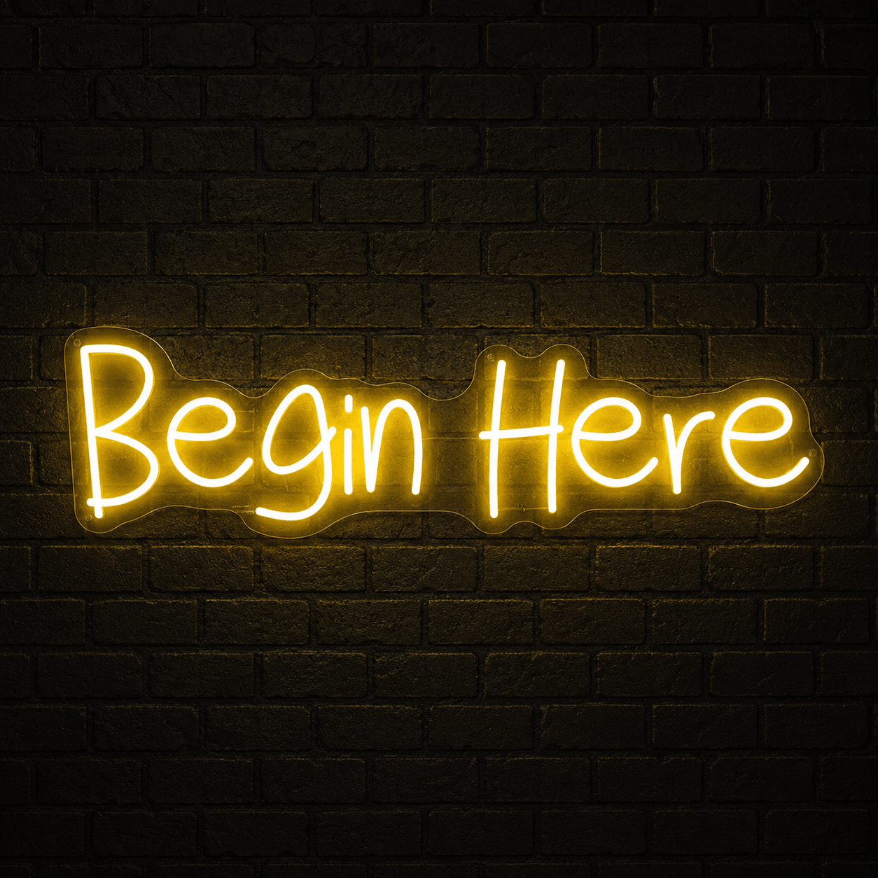 Begin Here LED Neon Sign - Shineneon