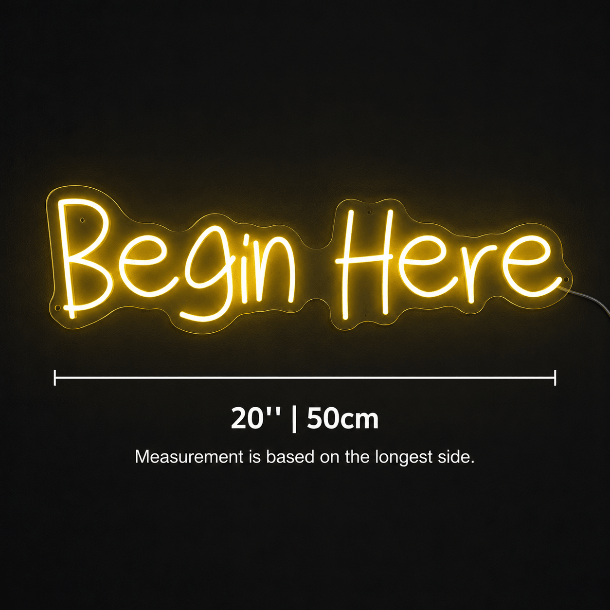 Begin Here LED Neon Sign - Shineneon