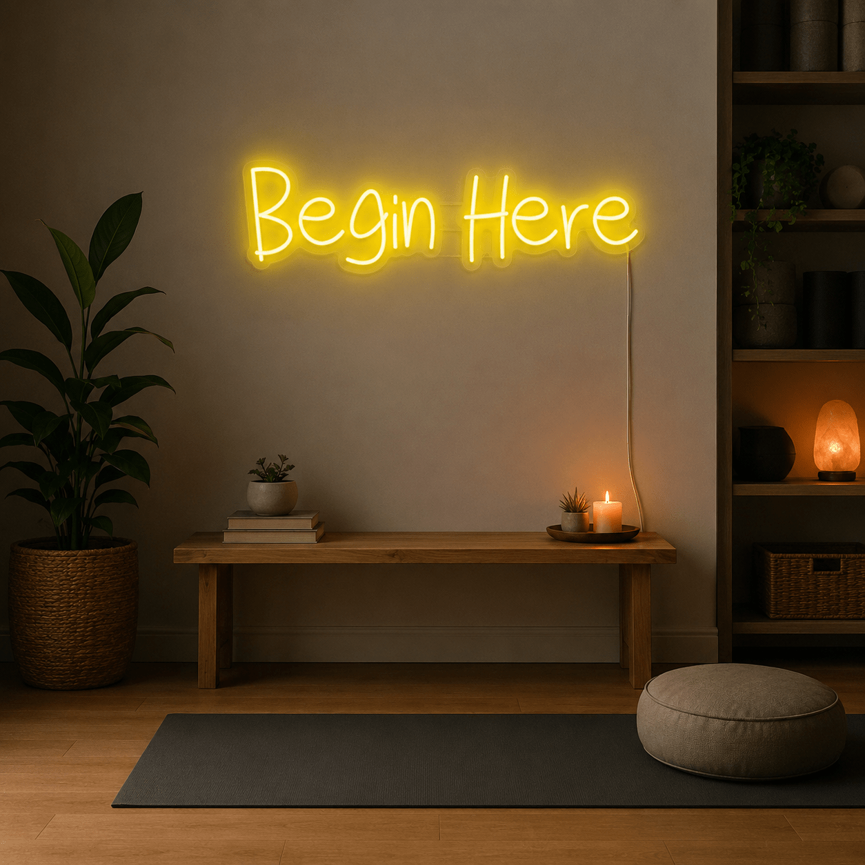 Begin Here LED Neon Sign - Shineneon