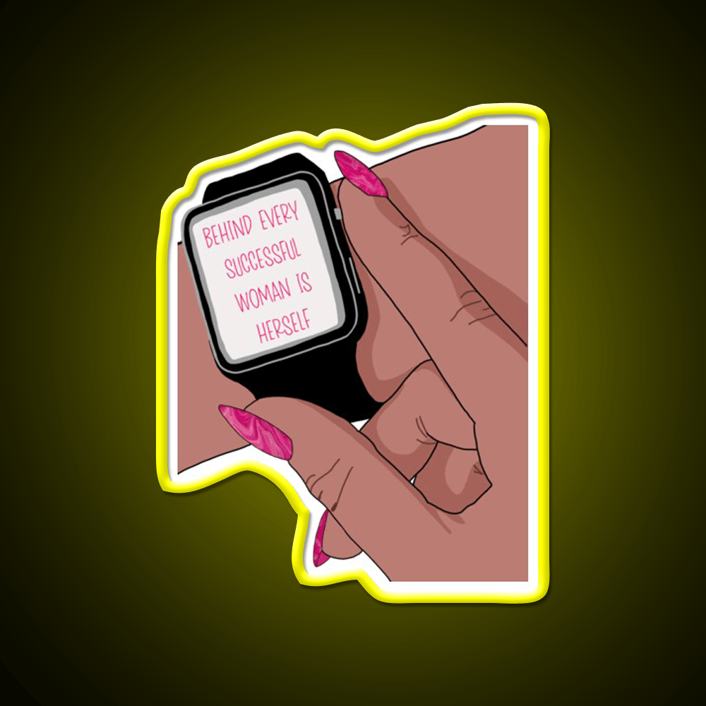 Behind Every Successful Woman Is Herself Nail Salon Led Neon Sign Rgb Color - Shineneon