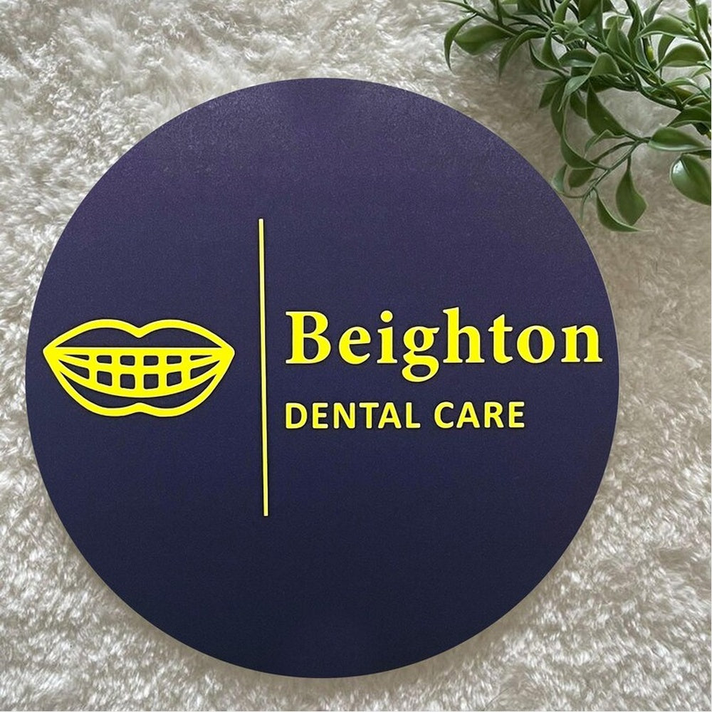 Beighton Dental Care Acrylic Business Logo Sign