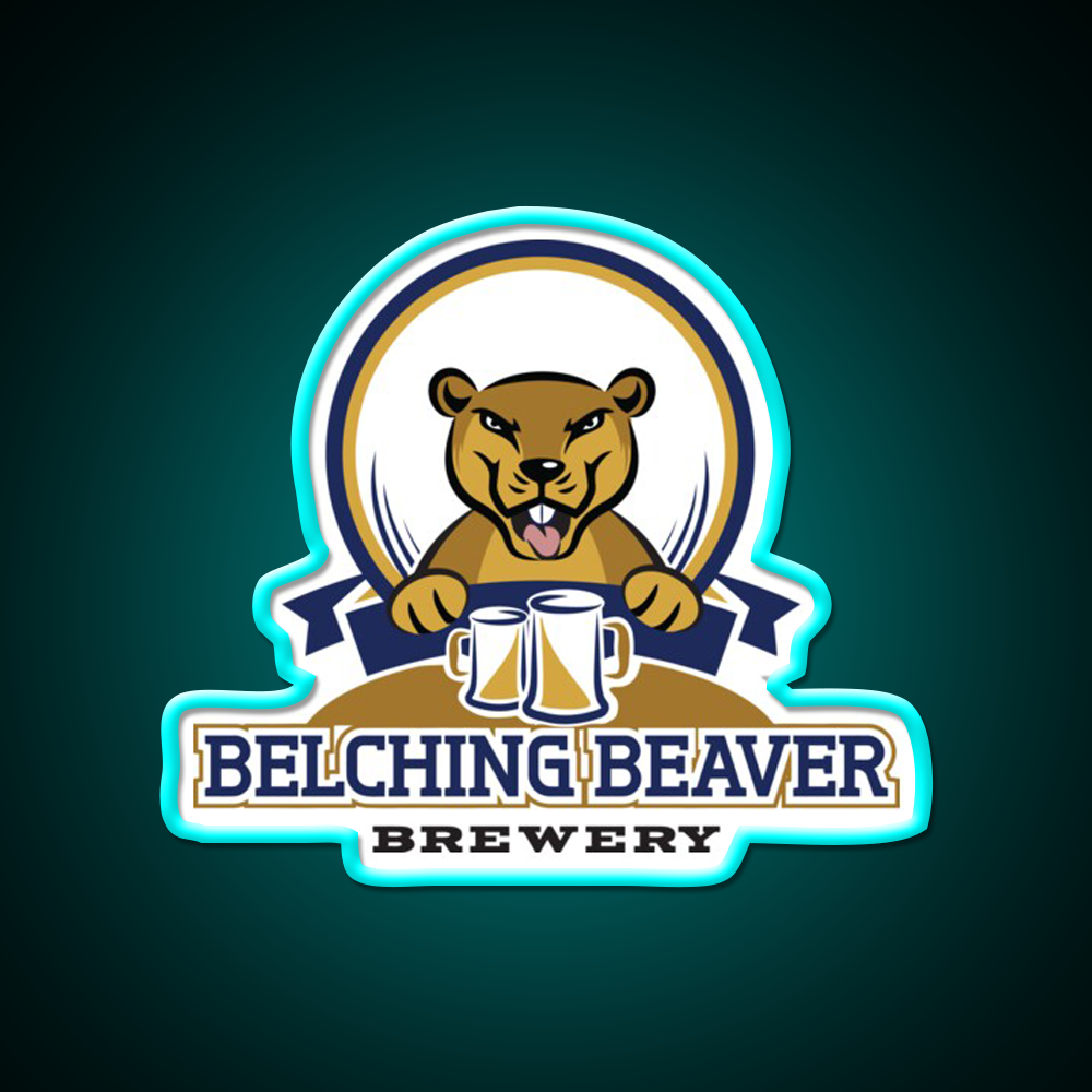 Belching Beaver Brewery Logo 3 Beer Bar Decor Led Neon Sign Rgb Color