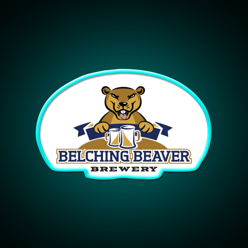 Belching Beaver Brewery Logo 8 Beer Bar Decor Led Neon Sign Rgb Color - Size and dimension reference