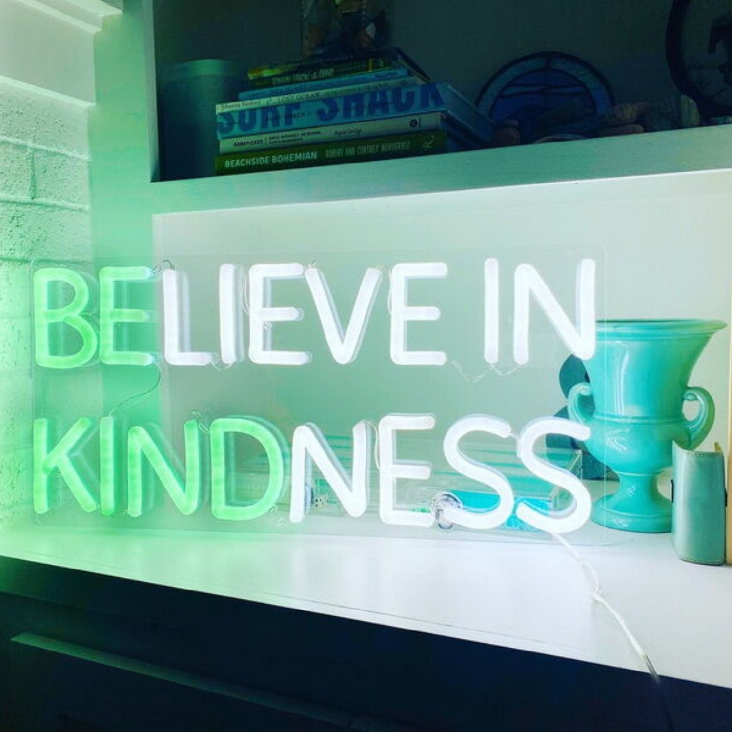 Believe In Kindness Led Neon Sign Adds Positivity To Any Space - Shineneon
