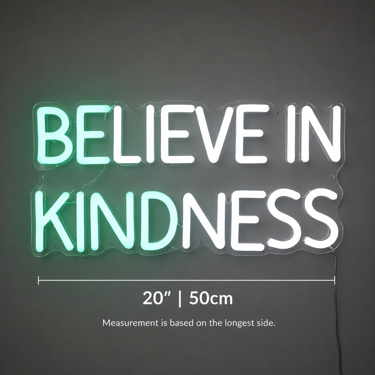 Believe In Kindness LED Neon Sign Wall Neon Sign - 04 Size Image