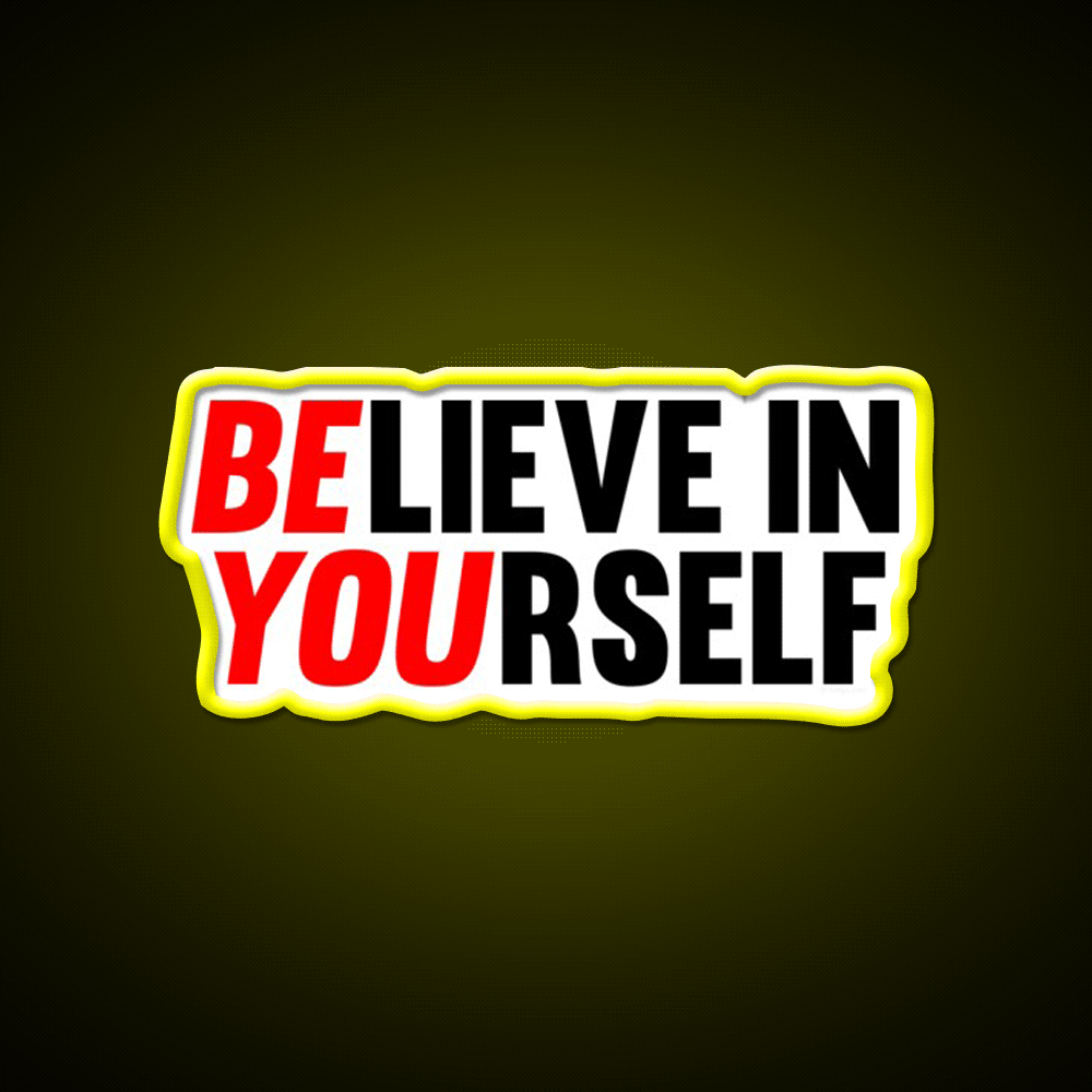 Believe In Yourself Gym Fitness Led Neon Sign Rgb Color