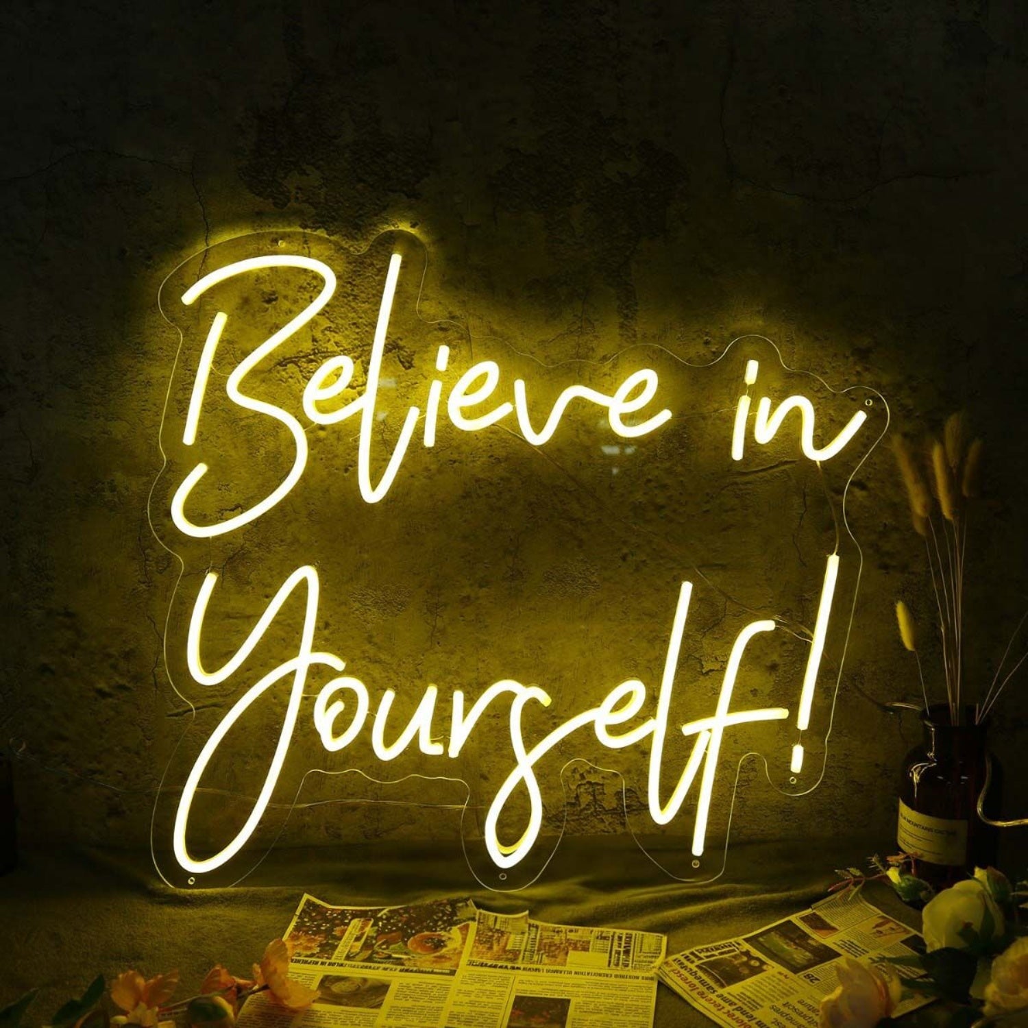 Believe In Yourself Yellow Neon Sign | Shineneon
