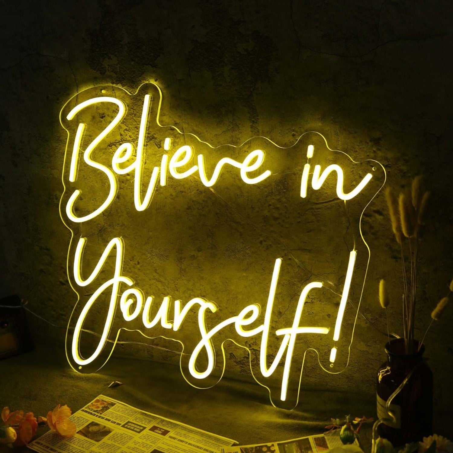 Believe In Yourself Yellow Neon Sign | Shineneon