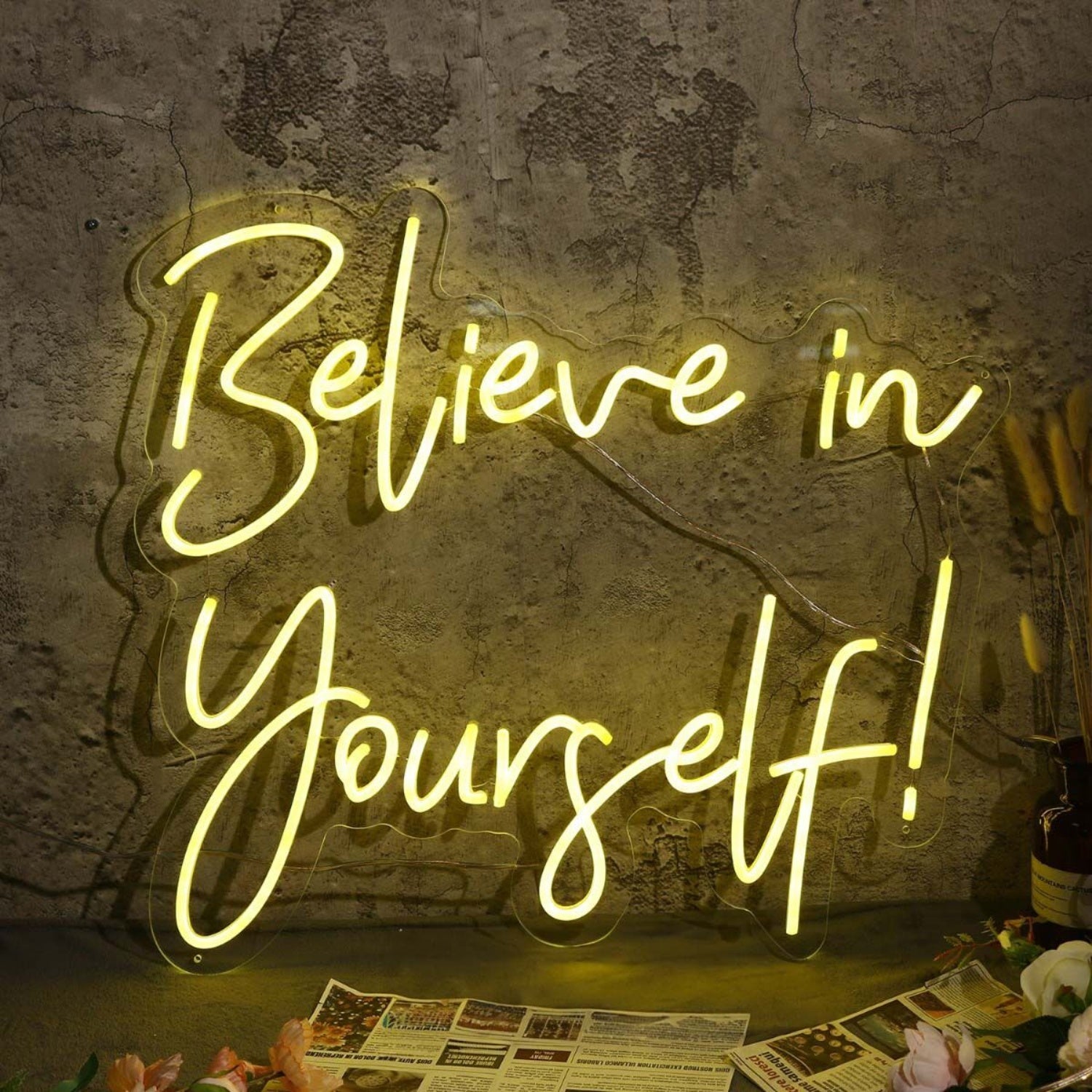 Believe In Yourself Yellow Neon Sign | Shineneon