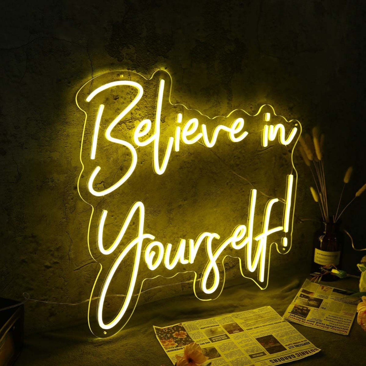 Believe In Yourself Yellow Neon Sign | Shineneon