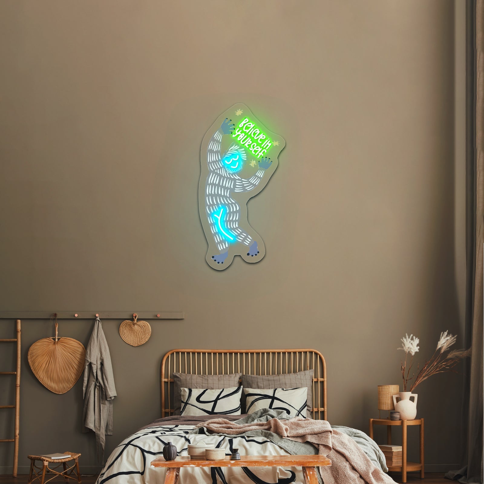 Believe In Yourself Yeti Winter Neon Signs For Gym Wall Decor - Shineneon