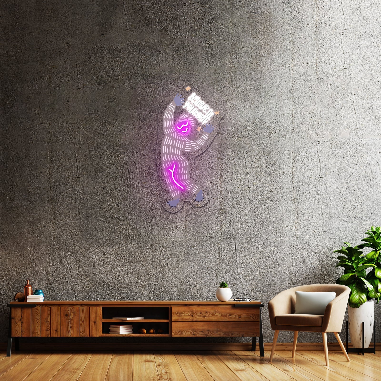 Believe In Yourself Yeti Winter Neon Signs For Gym Wall Decor - Shineneon