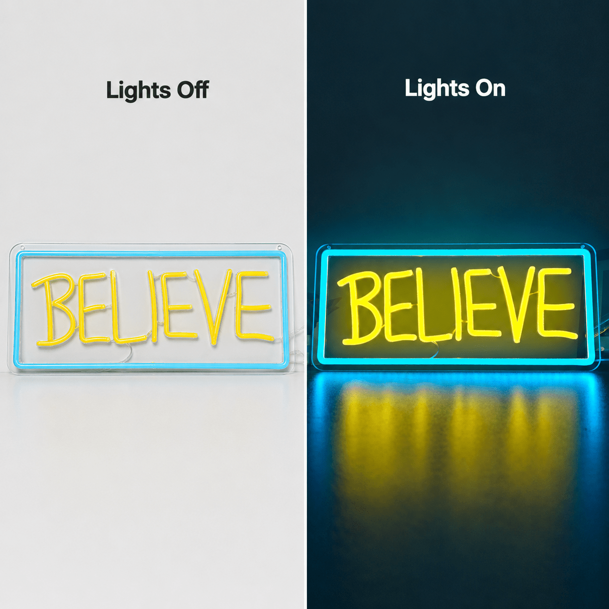 Believe LED Neon Sign Bedroom Wall Art - Shineneon