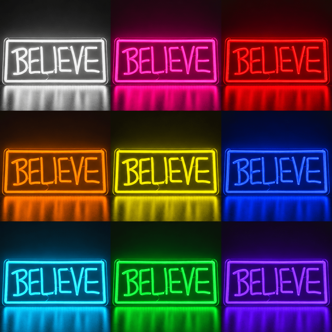 Believe LED Neon Sign Bedroom Wall Art - Shineneon