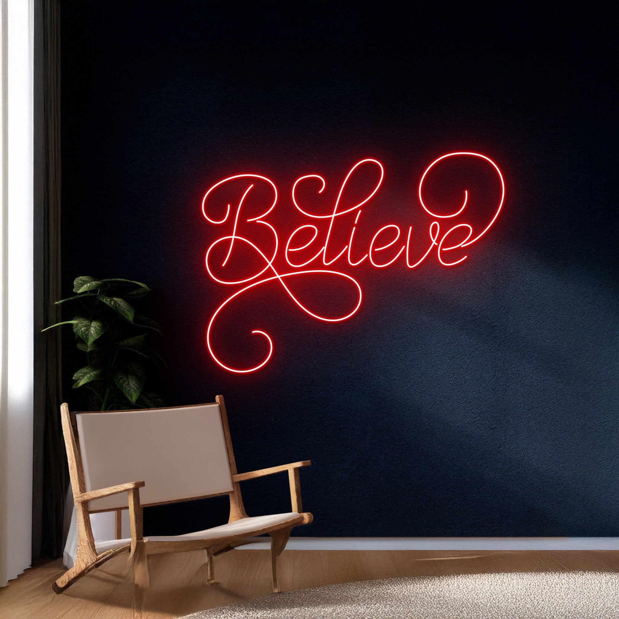 Believe Neon Sign Custom Merry Christmas Led Sign - Shineneon