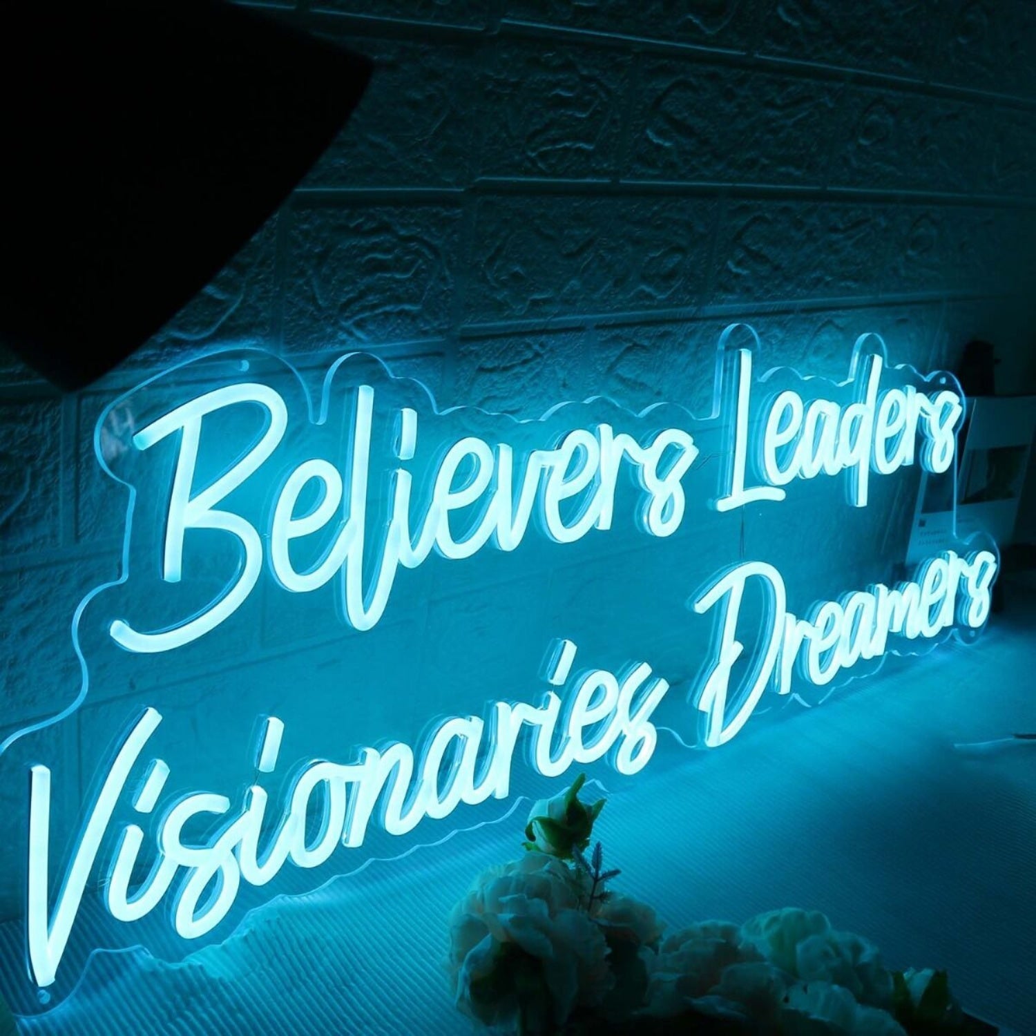 Believers Leaders Visionaries Dreamers Blue Led Neon Sign - Shineneon