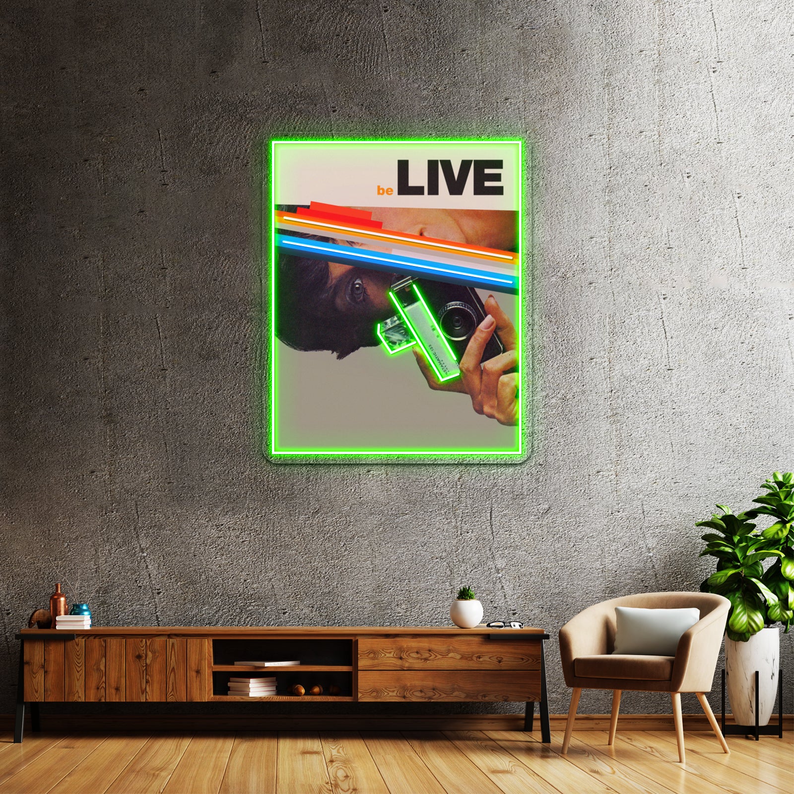 Bernese Mountain Dog Bright Colorful Pop Dog Artwork Led Neon Sign